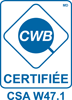 Compagnie certifiée CSA W47.1 par le Bureau canadien de soudage